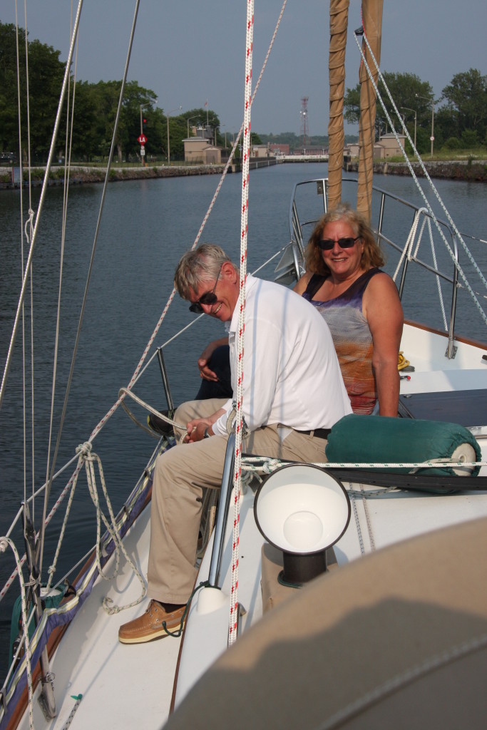 Niels and Vicki approching the locks