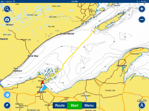 September 4 Our track across Lake Superior