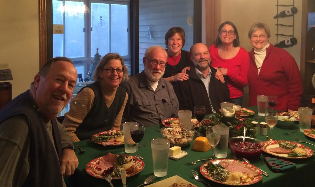 December 25 A sailor's Christmas gathering - Tom, Rose, Larry, Vicki, Paul, and Vicki