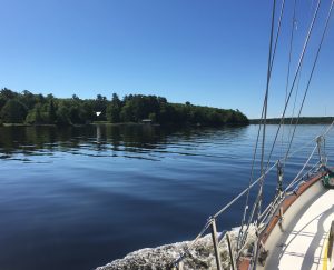 Pure glass as we head to the Lower Entry on the Keweenaw Waterway